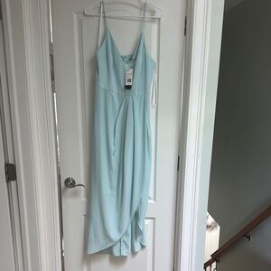 Elegant Light Blue Maxi Dress